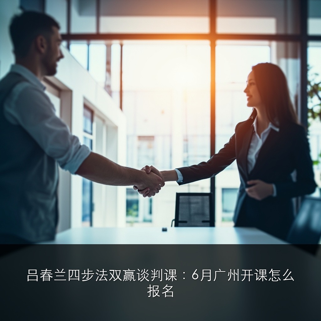 吕春兰四步法双赢谈判课：6月广州开课怎么报名