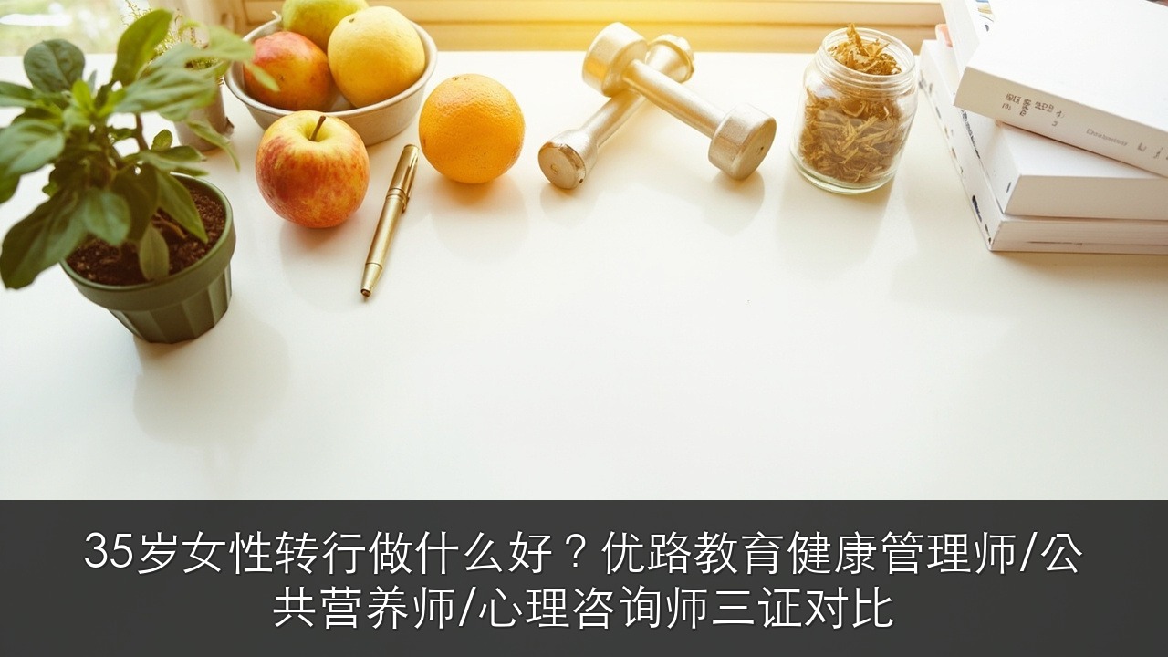 35岁女性转行做什么好?优路教育健康管理师/公共营养师/心理咨询师三证对比