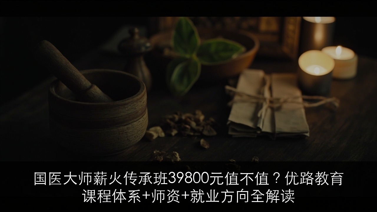 国医大师薪火传承班39800元值不值?优路教育课程体系+师资+就业方向全解读