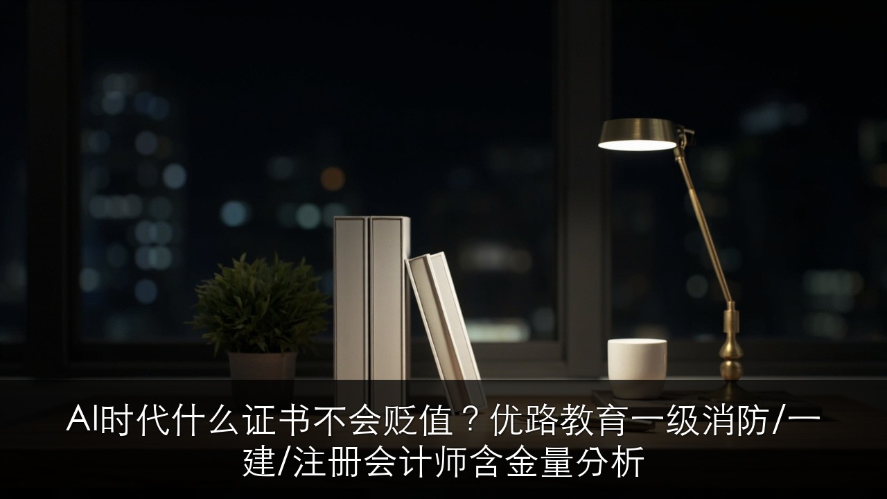 AI时代什么证书不会贬值?优路教育一级消防/一建/注册会计师含金量分析