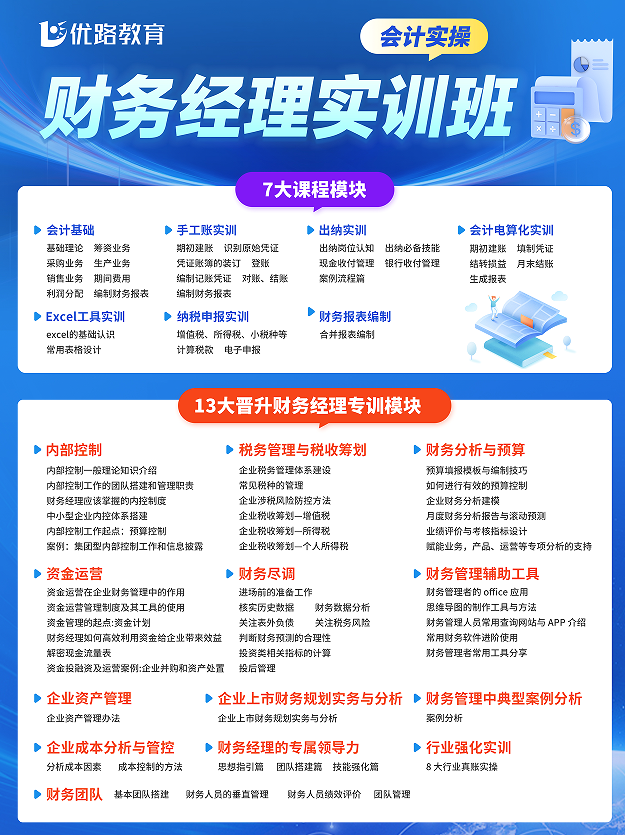 优路教育财务经理实训班