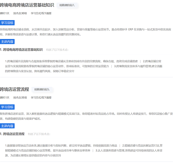 跨境电商课程