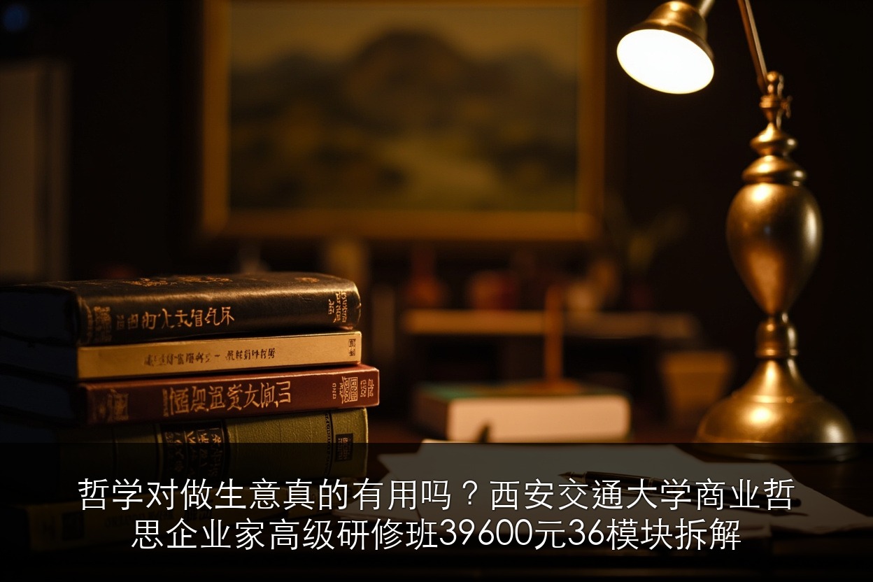 哲学对做生意真的有用吗?西安交通大学商业哲思企业家高级研修班39600元36模块拆解