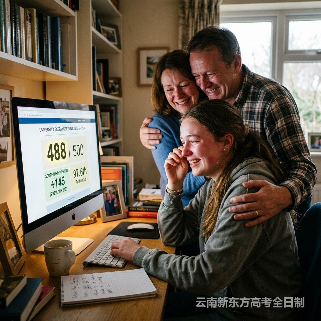 在云南新东方高考复读全年班复读一年,平均能提多少分?往届真实学员提分案例分享