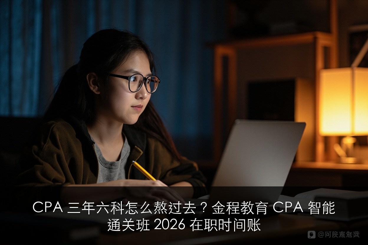 CPA 三年六科怎么熬过去?金程教育 CPA 智能通关班 2026 在职时间账