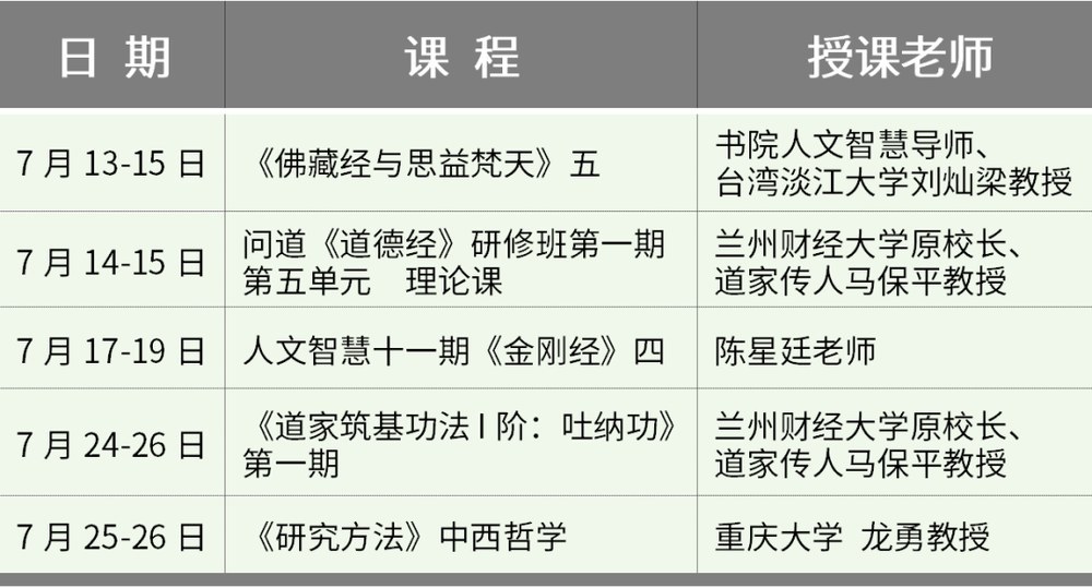 老子书院 | 陈星廷 | 《六祖坛经》二 | 7月17-19日 | 上海交大教育集团老子书院