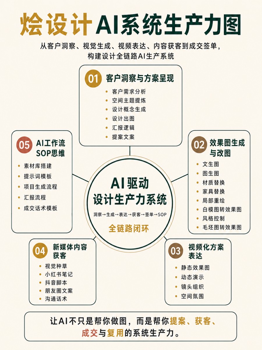 烩设计 | 李斯成/王焱/浦庆琳 | AIGC空间设计控制性生产实战课 | 第32期 | 8月13-15日 | 上海