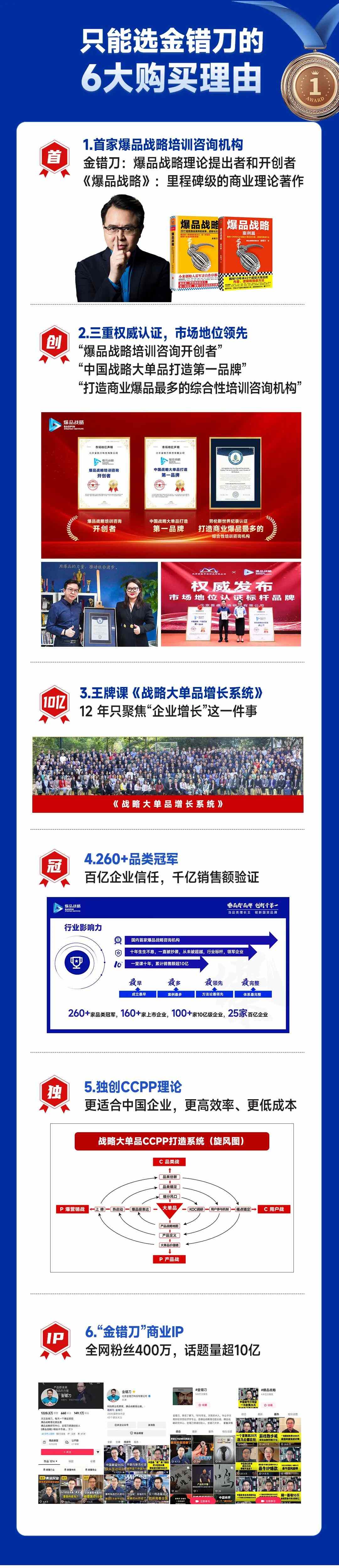金错刀《战略大单品增长系统》杭州开课:7月24日-25日拆解唯一性、带动性与长期增长逻辑