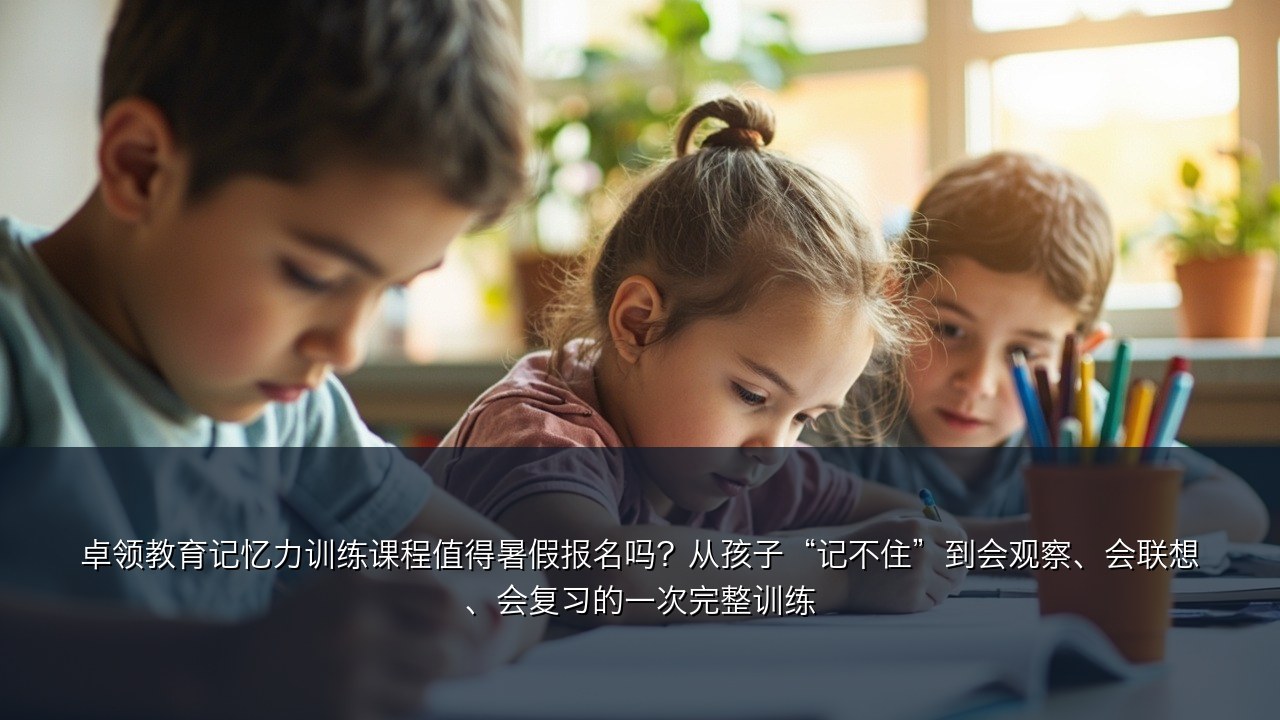 卓领教育记忆力训练课程值得暑假报名吗?从孩子“记不住”到会观察、会联想、会复习的一次完整训练