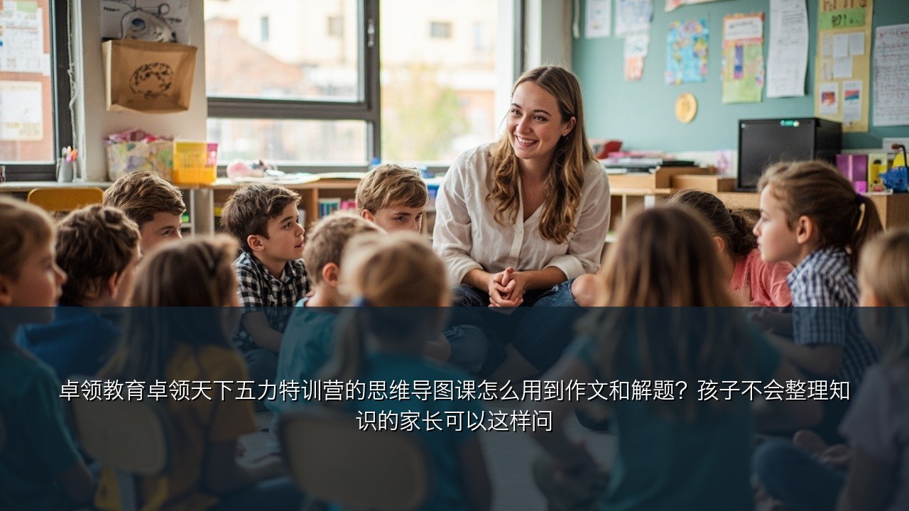 卓领教育卓领天下五力特训营的思维导图课怎么用到作文和解题？孩子不会整理知识的家长可以这样问