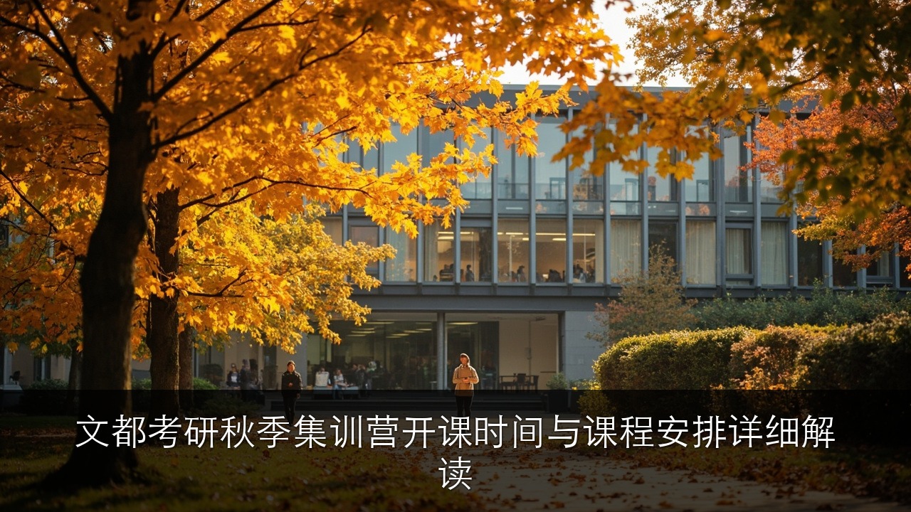 文都考研秋季集训营开课时间与课程安排详细解读