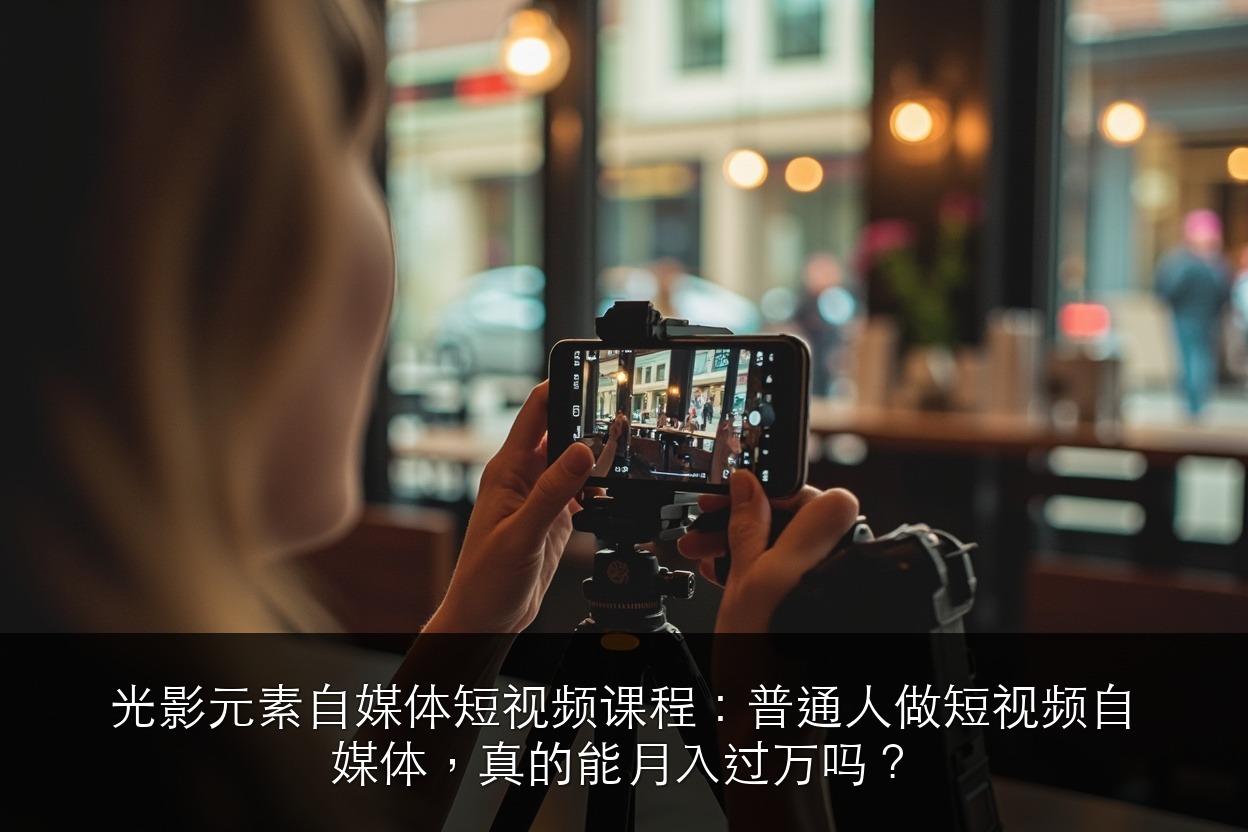 光影元素摄影培训:普通人做短视频能月入过万吗?真实收入数据告诉你