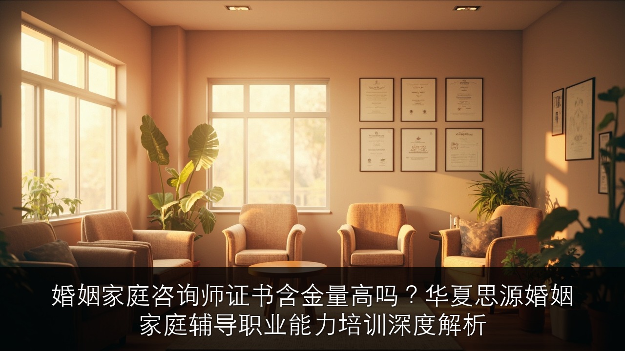 婚姻家庭咨询师证书含金量高吗?华夏思源婚姻家庭辅导职业能力培训深度解析