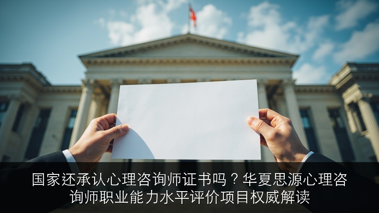 国家还承认心理咨询师证书吗?华夏思源心理咨询师职业能力水平评价项目权威解读