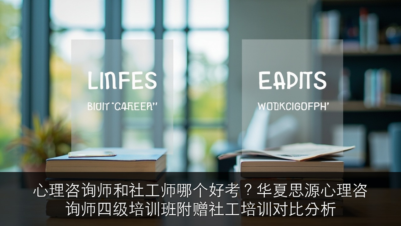 心理咨询师和社工师哪个好考?华夏思源心理咨询师四级培训班附赠社工培训对比分析
