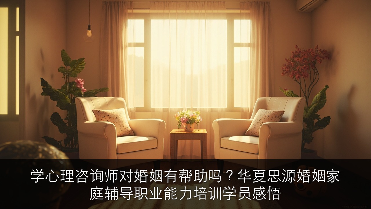 学心理咨询师对婚姻有帮助吗?华夏思源婚姻家庭辅导职业能力培训学员感悟