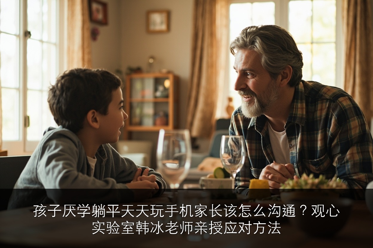 孩子厌学躺平天天玩手机家长该怎么沟通?观心实验室韩冰老师亲授应对方法