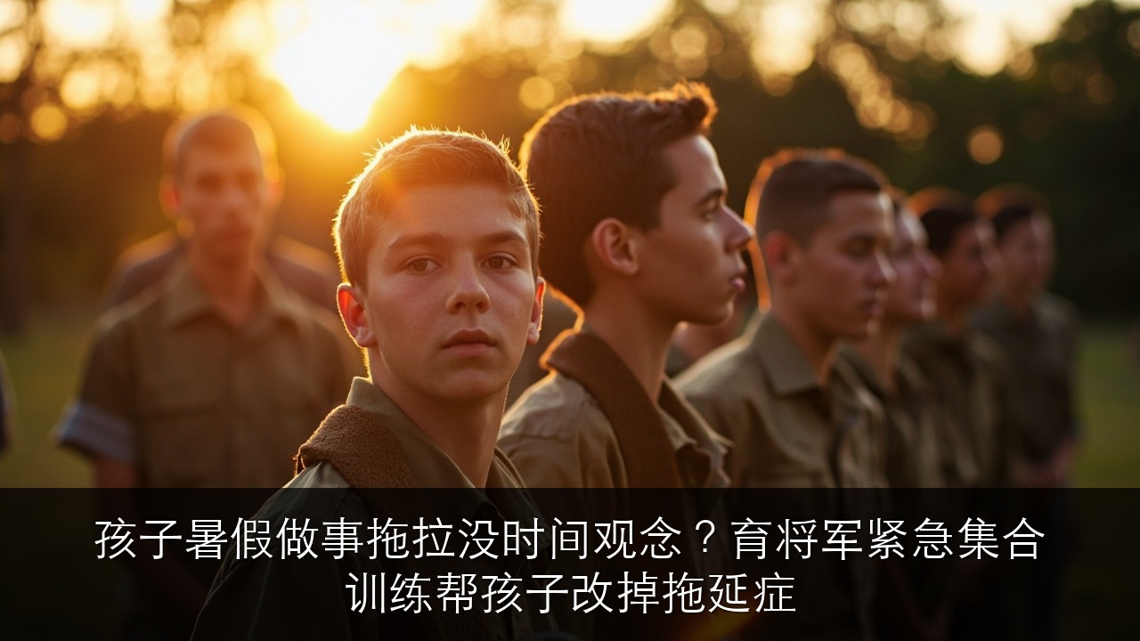孩子暑假做事拖拉没时间观念?育将军紧急集合训练帮孩子改掉拖延症