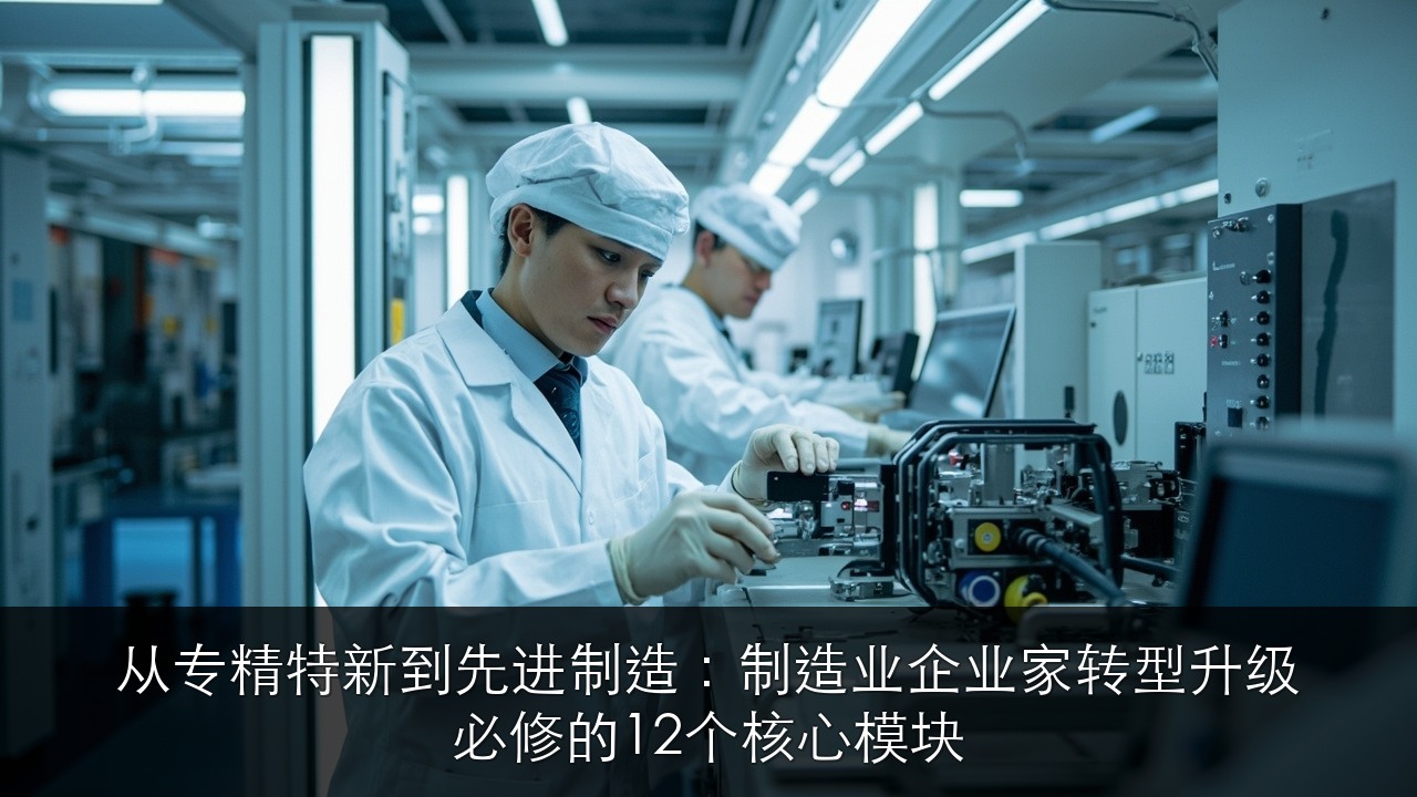 从专精特新到先进制造:制造业企业家转型升级必修的12个核心模块