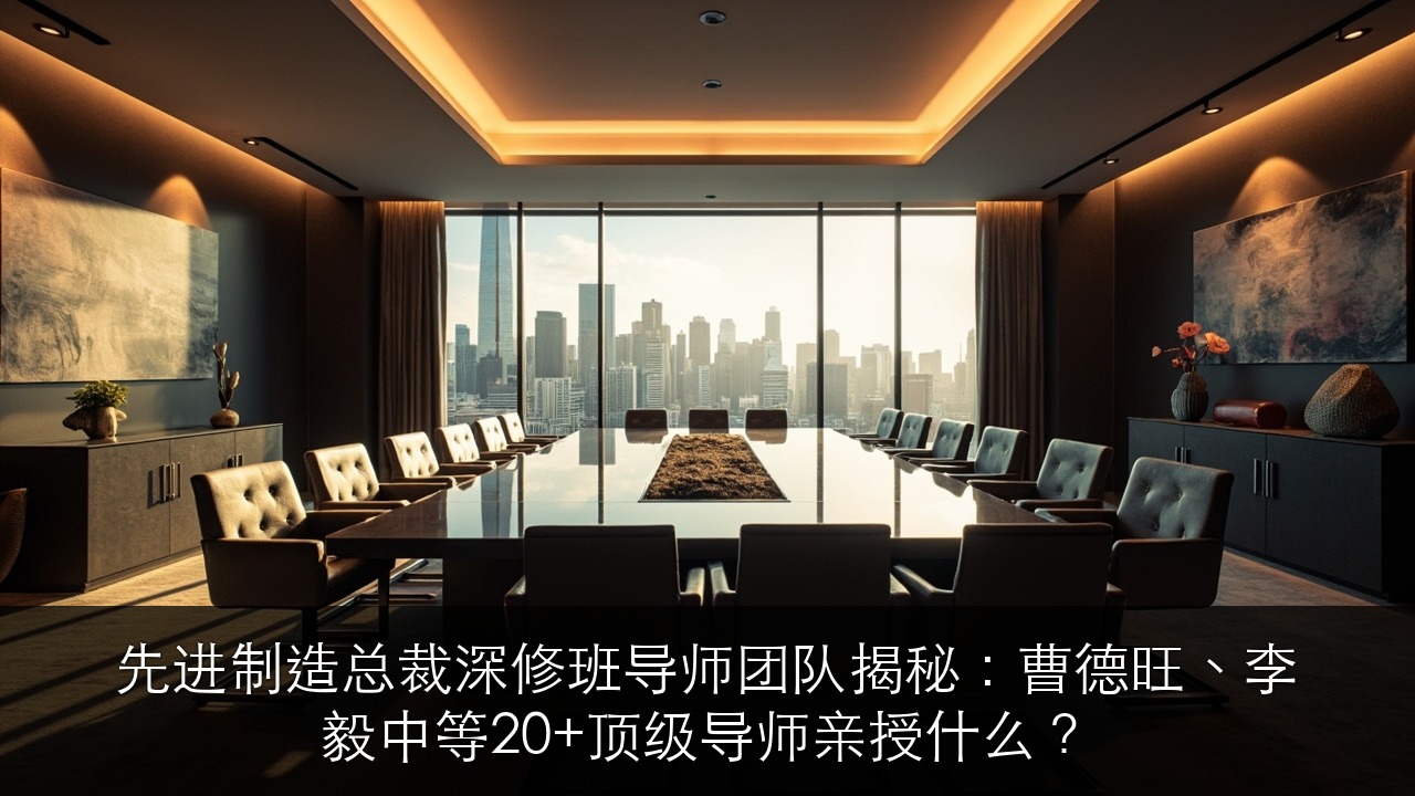 先进制造总裁深修班导师团队揭秘:曹德旺、李毅中等20+顶级导师亲授什么?