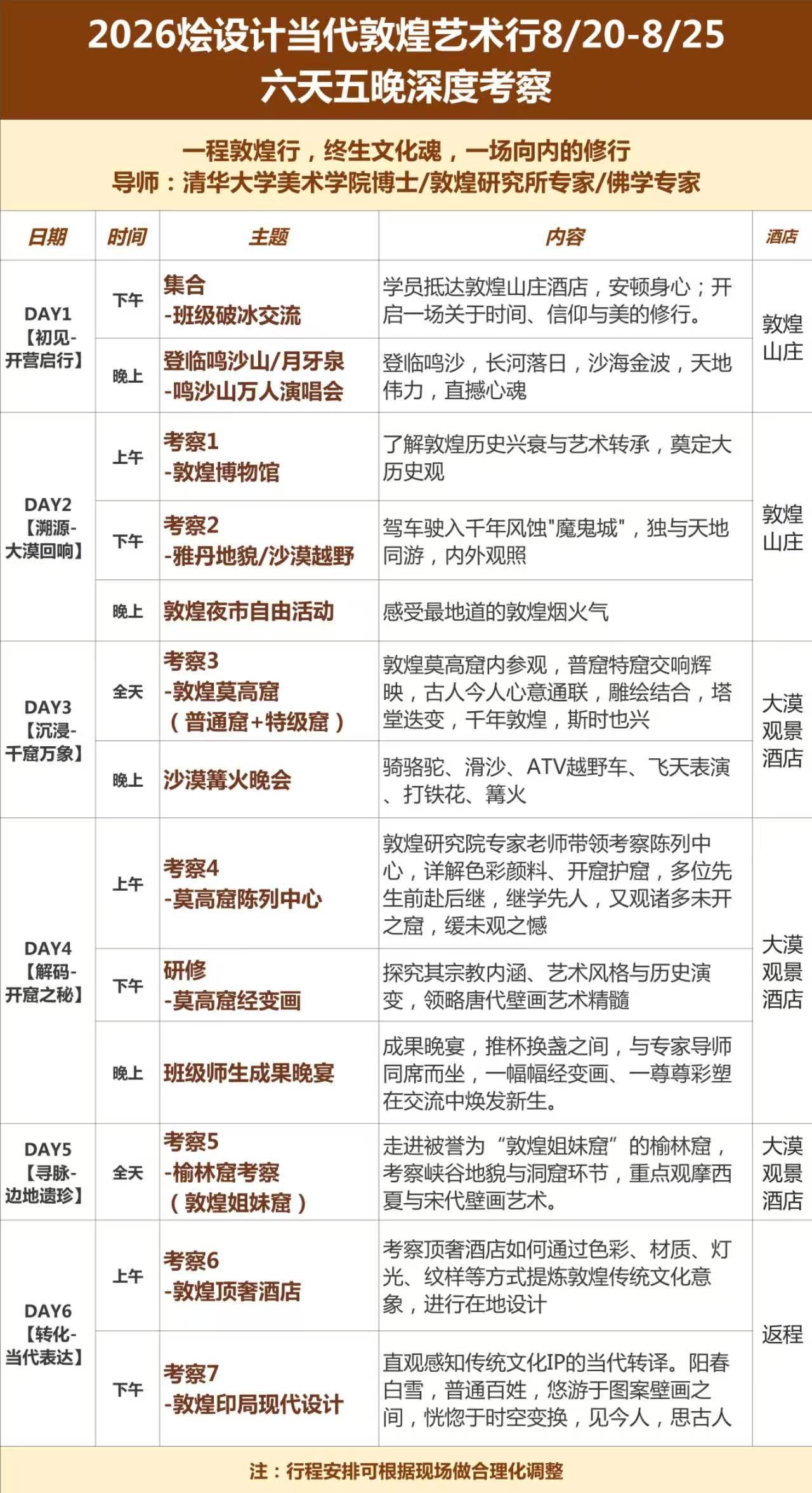 2026烩设计当代敦煌艺术行8月20日-25日启程：六天五晚走进敦煌文化与艺术现场