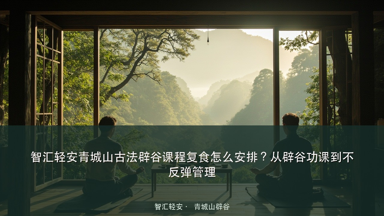智汇轻安青城山古法辟谷课程复食怎么安排?从辟谷功课到不反弹管理