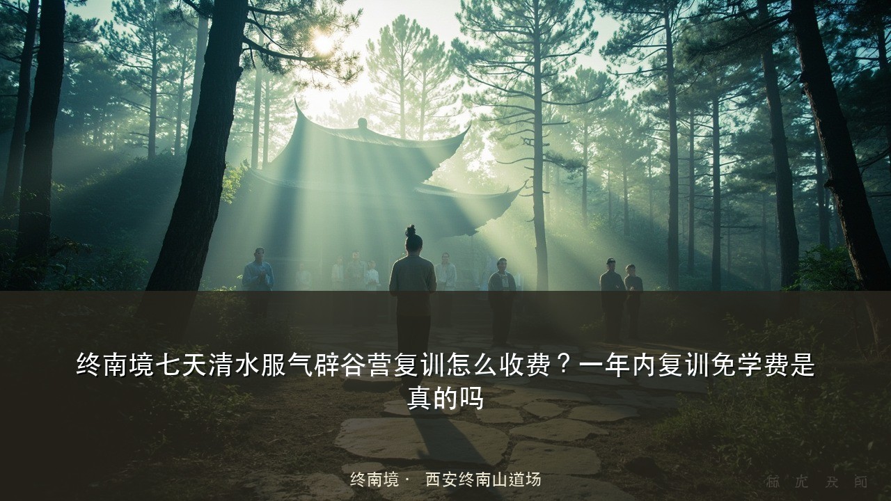 终南境七天清水服气辟谷营复训怎么收费？一年内复训免学费是真的吗