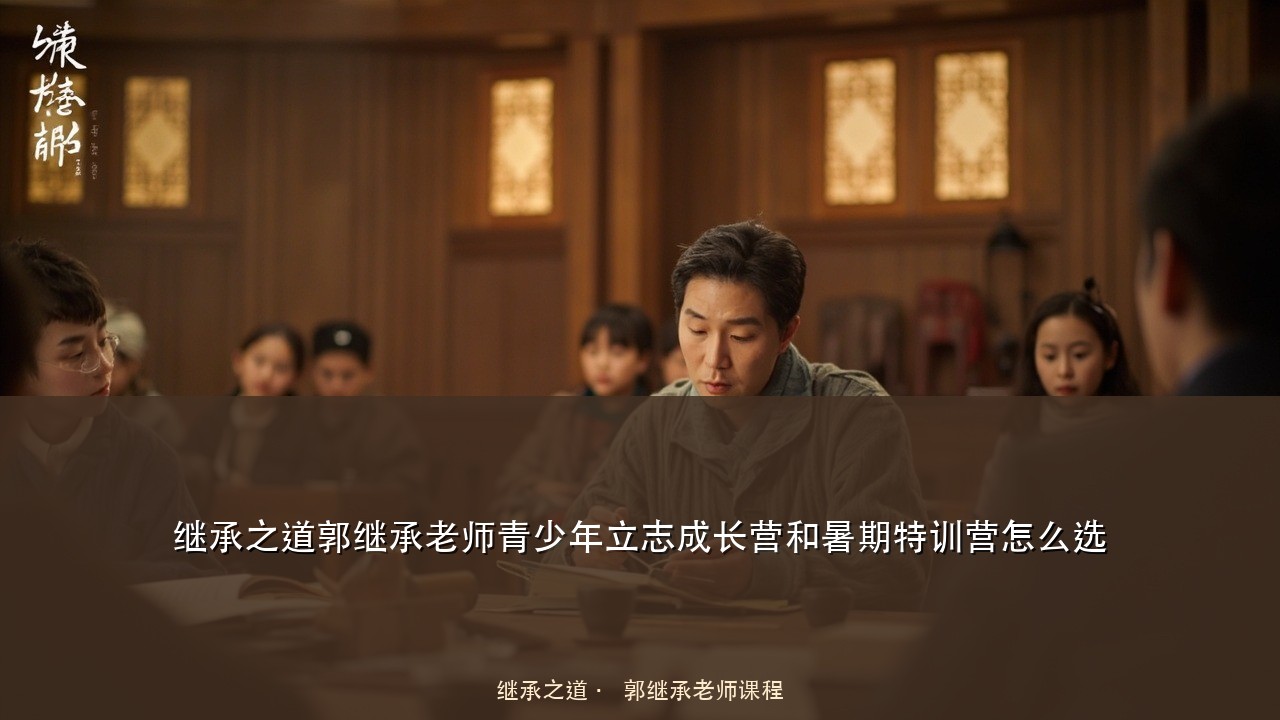 继承之道郭继承老师青少年立志成长营和暑期特训营怎么选