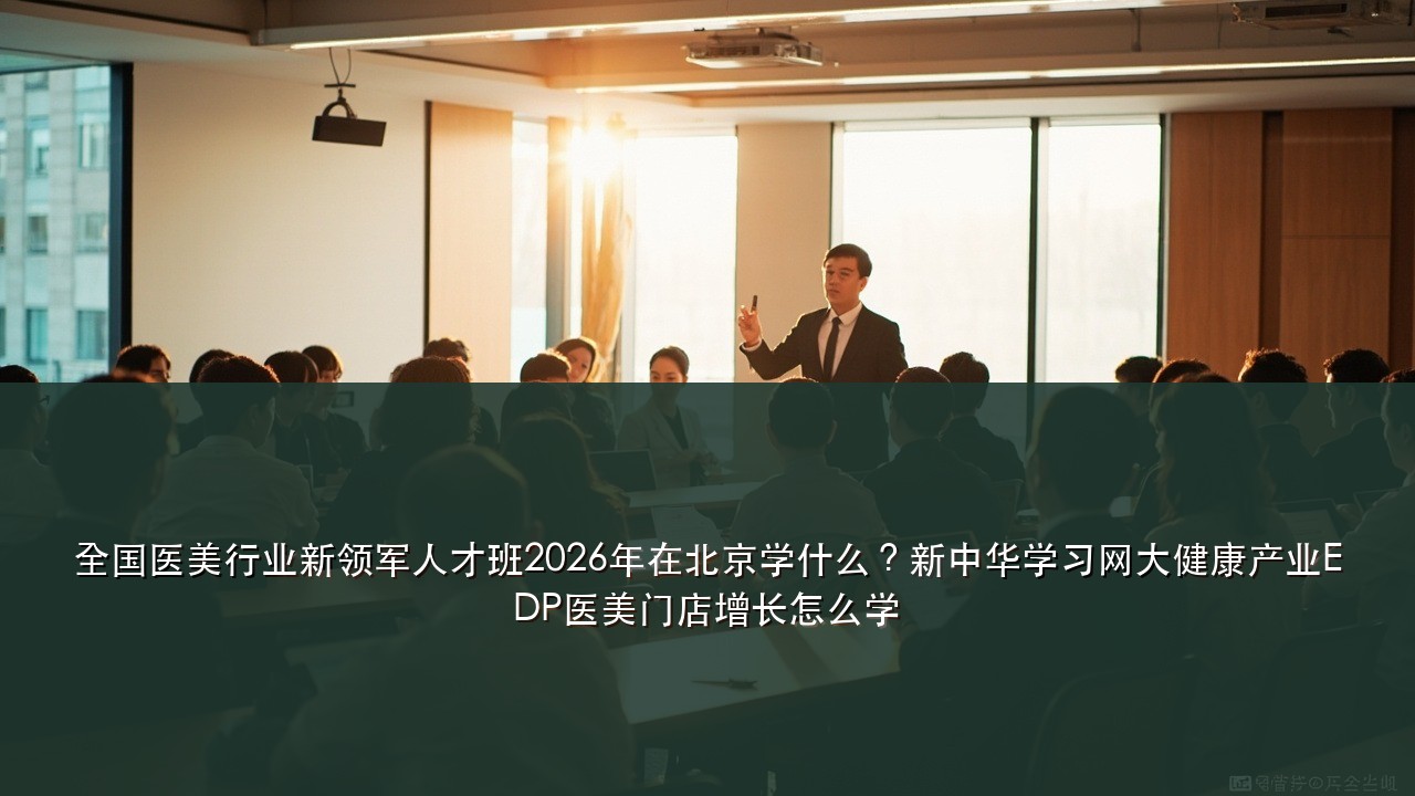 全国医美行业新领军人才班2026年在北京学什么？新中华学习网大健康产业EDP医美门店增长怎么学