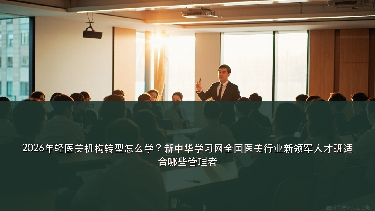 2026年轻医美机构转型怎么学？新中华学习网全国医美行业新领军人才班适合哪些管理者