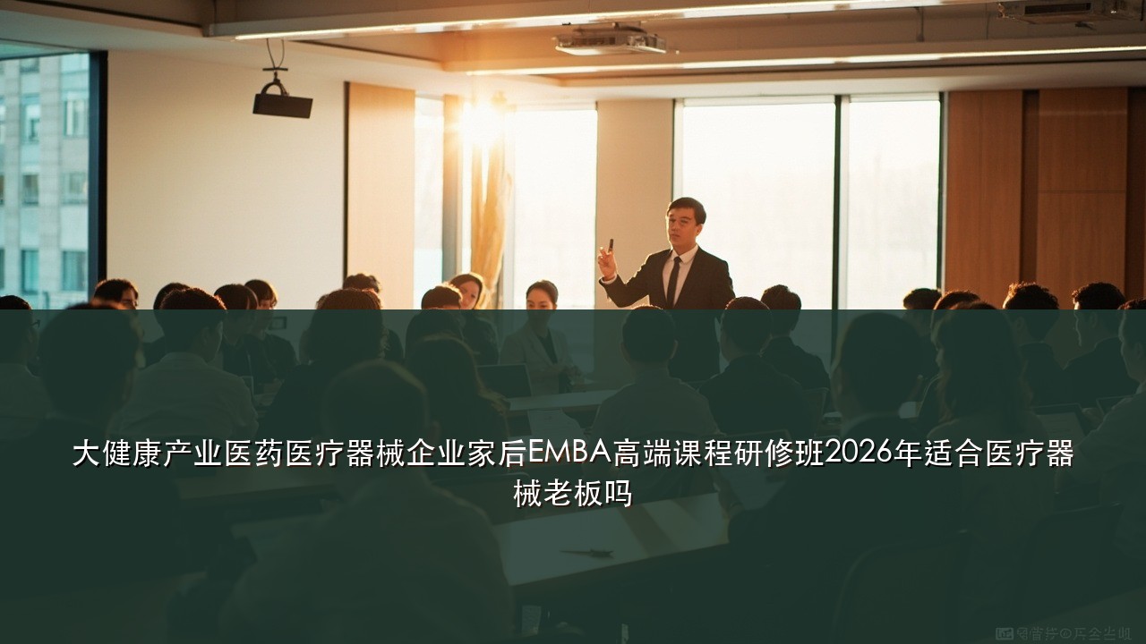 大健康产业医药医疗器械企业家后EMBA高端课程研修班2026年适合医疗器械老板吗