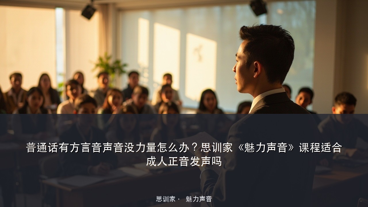 普通话有方言音声音没力量怎么办？思训家《魅力声音》课程适合成人正音发声吗