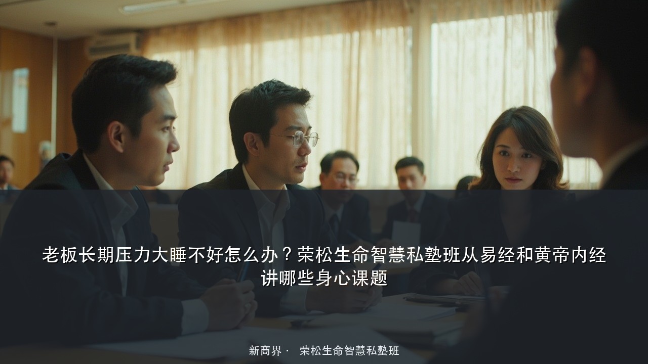 老板长期压力大睡不好怎么办？荣松生命智慧私塾班从易经和黄帝内经讲哪些身心课题