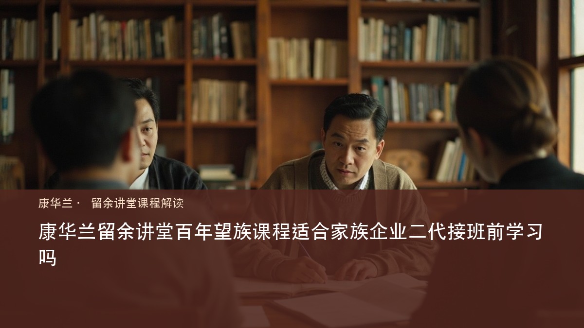 康华兰留余讲堂百年望族课程适合家族企业二代接班前学习吗