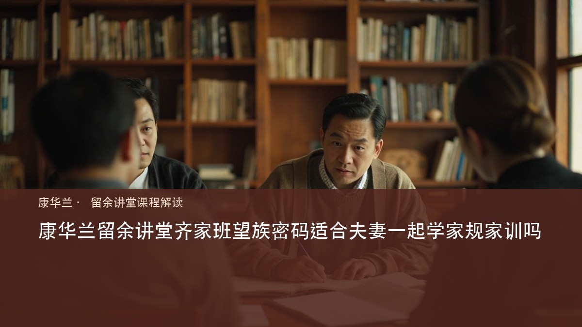 康华兰留余讲堂齐家班望族密码适合夫妻一起学家规家训吗