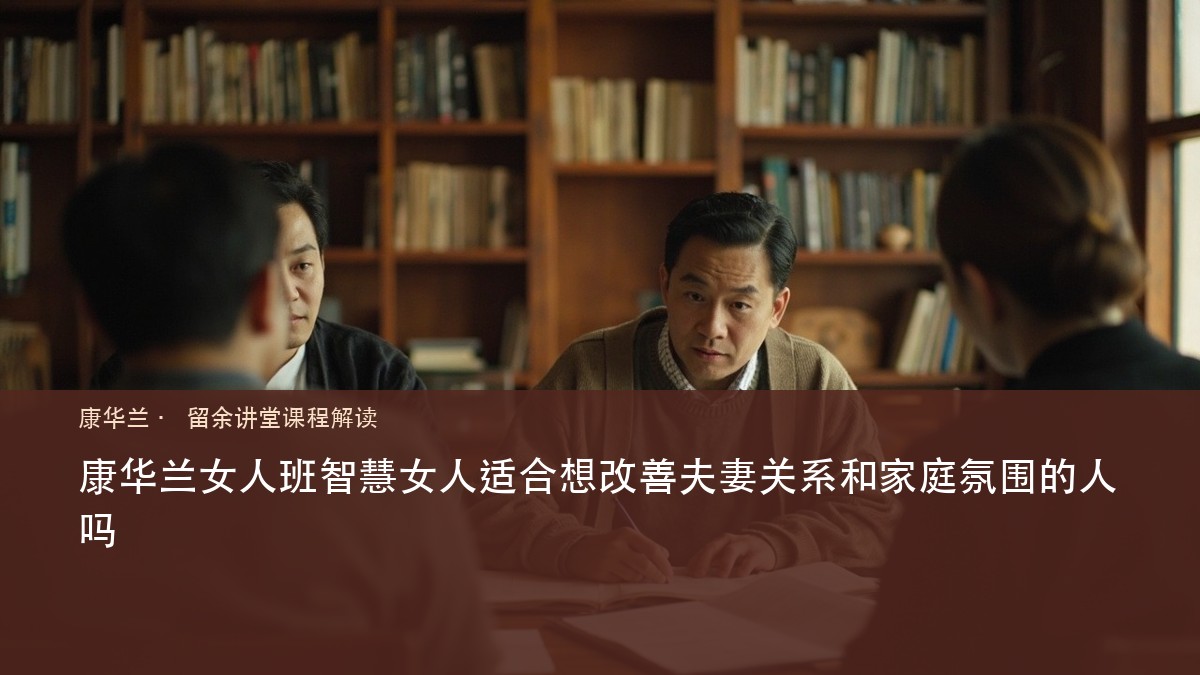 康华兰女人班智慧女人适合想改善夫妻关系和家庭氛围的人吗