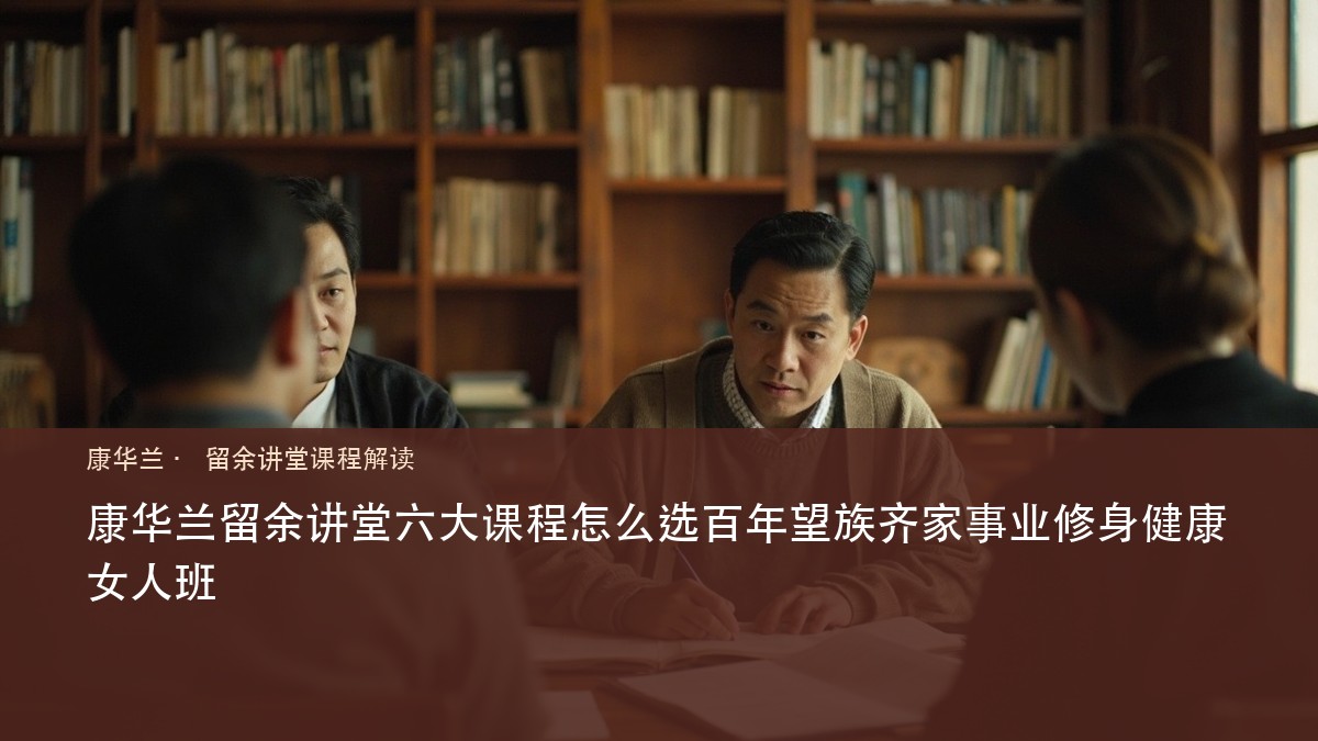 康华兰留余讲堂六大课程怎么选百年望族齐家事业修身健康女人班