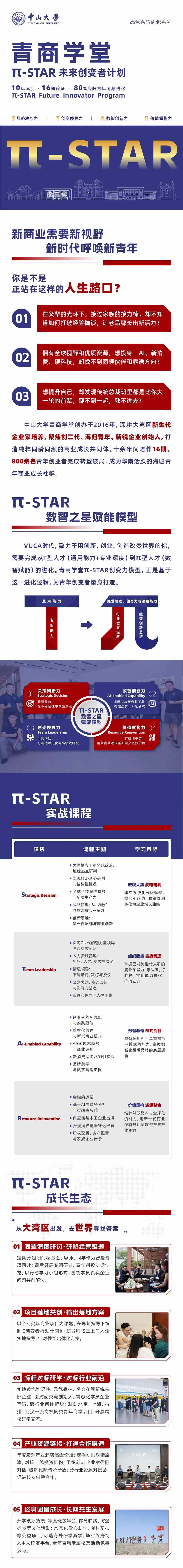 中山大学青商学堂π-STAR未来创变者计划：青年企业家如何系统提升创变能力