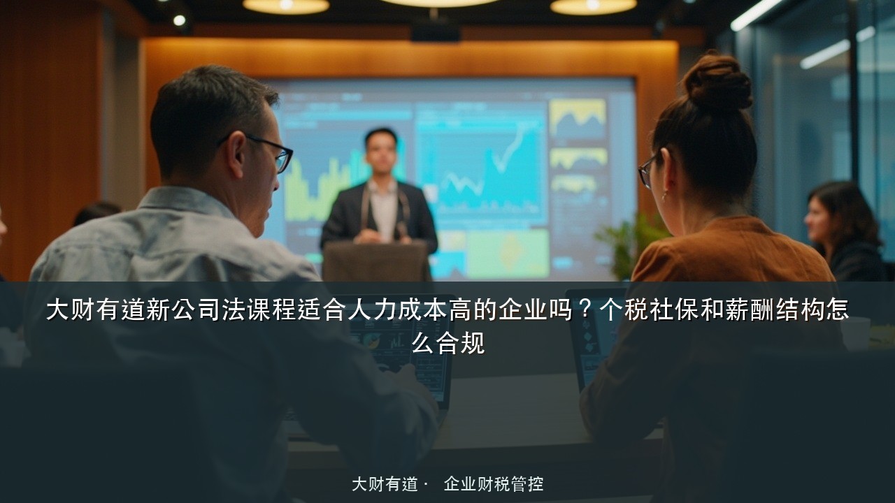 大财有道新公司法课程适合人力成本高的企业吗?个税社保和薪酬结构怎么合规