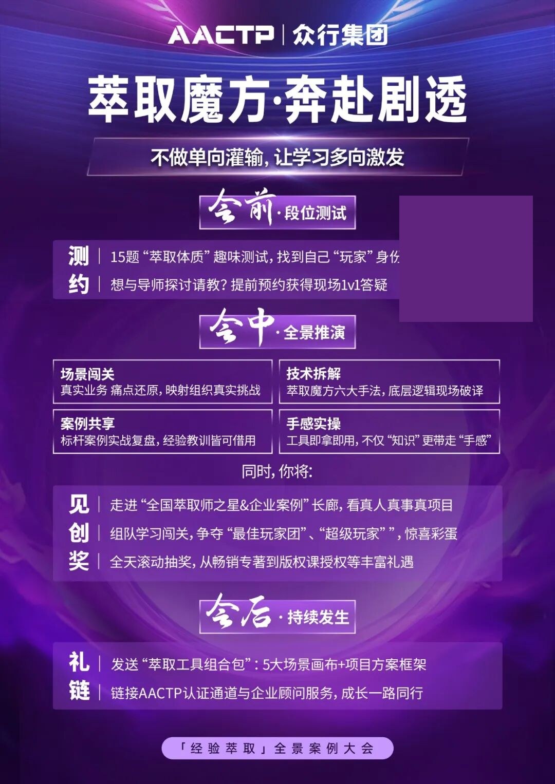 AACTP「经验萃取」全景案例大会北京站7月16日:组织自造血时代的魔方密码