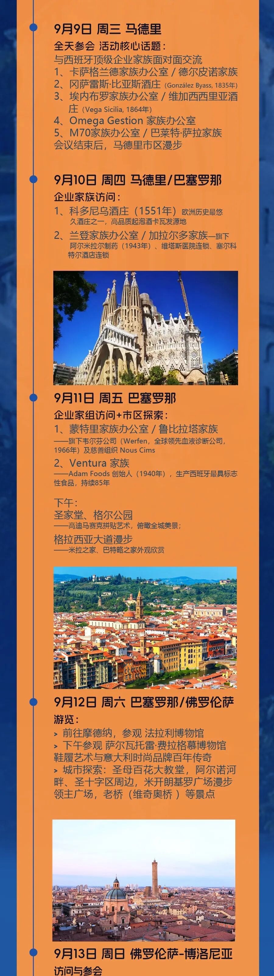 广鉴学堂西班牙意大利深度考察之旅：2026年9月6-16日欧洲百年家族参访
