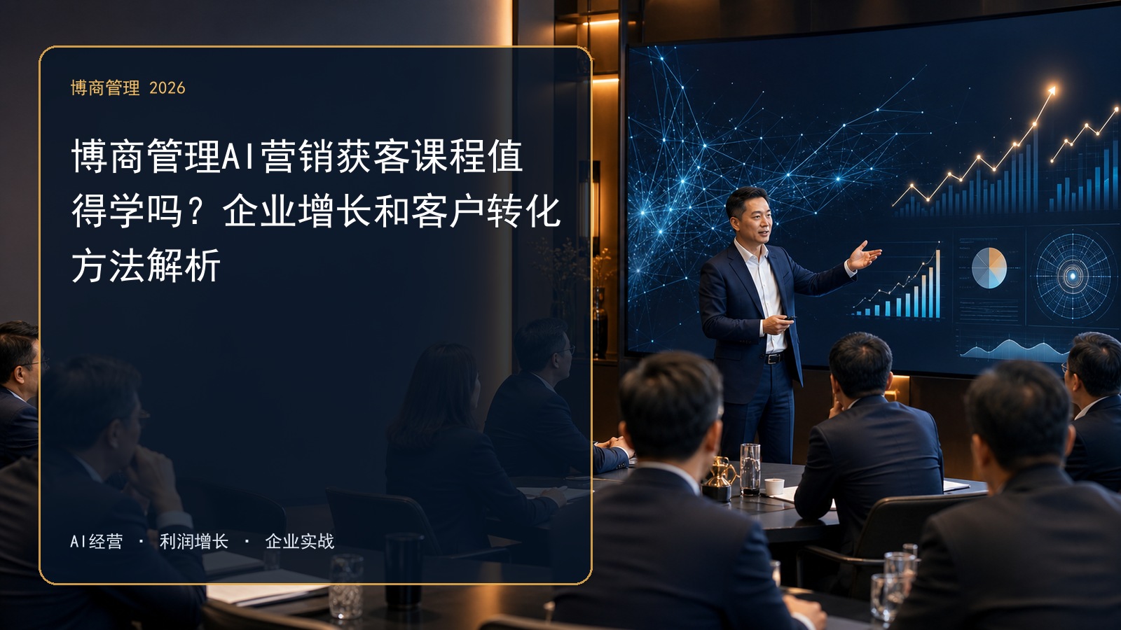 博商管理AI营销获客课程值得学吗？企业增长和客户转化方法解析