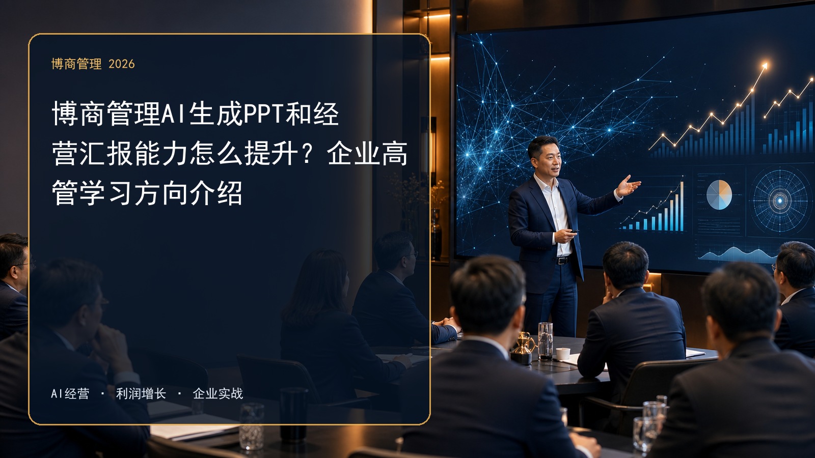 博商管理AI生成PPT和经营汇报能力怎么提升?企业高管学习方向介绍