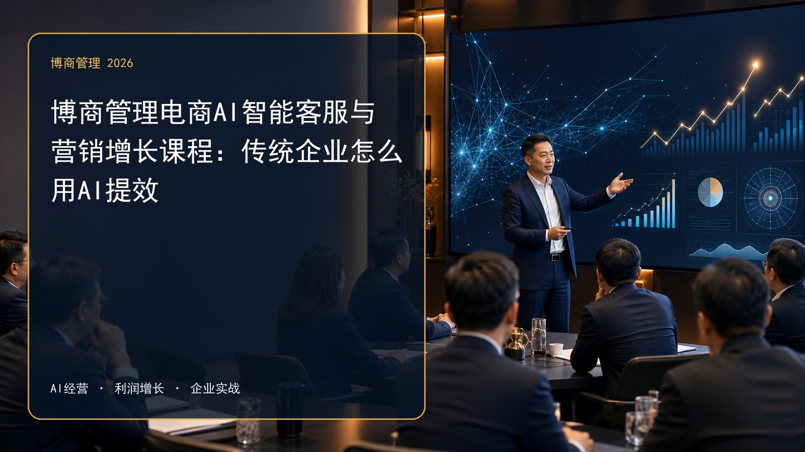 博商管理电商AI智能客服与营销增长课程：传统企业怎么用AI提效