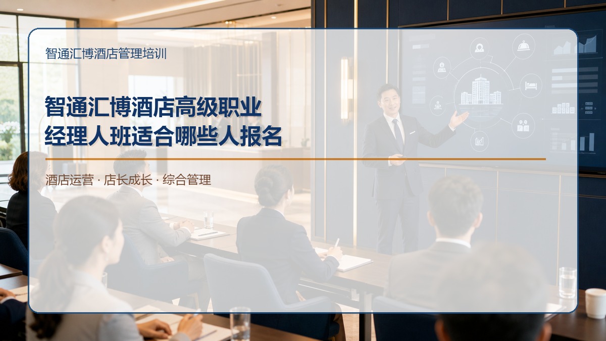 智通汇博酒店高级职业经理人班适合哪些人报名