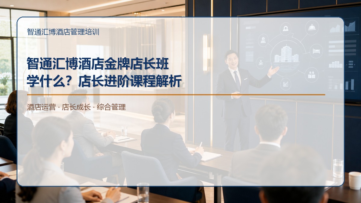 智通汇博酒店金牌店长班学什么?店长进阶课程解析