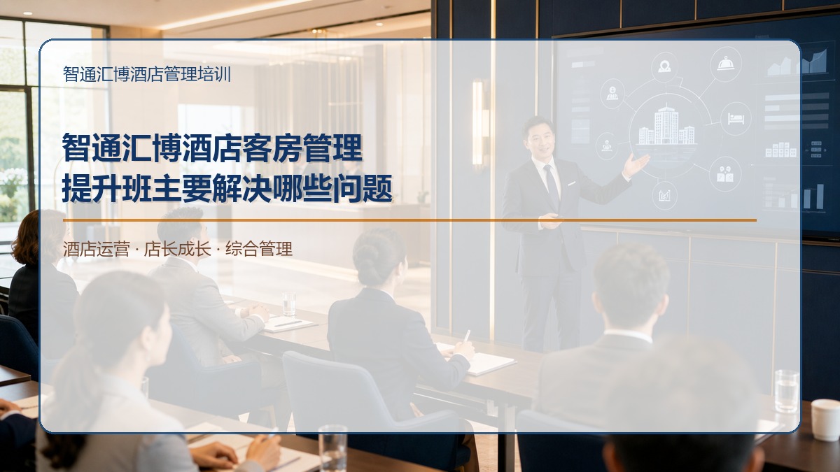 智通汇博酒店客房管理提升班主要解决哪些问题