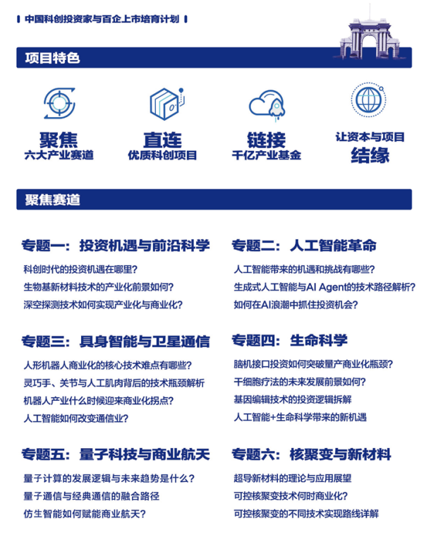 中国科创投资家与百企上市培育计划