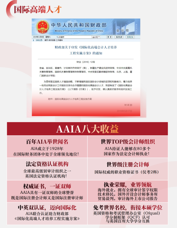 国际会计师AAIA课程