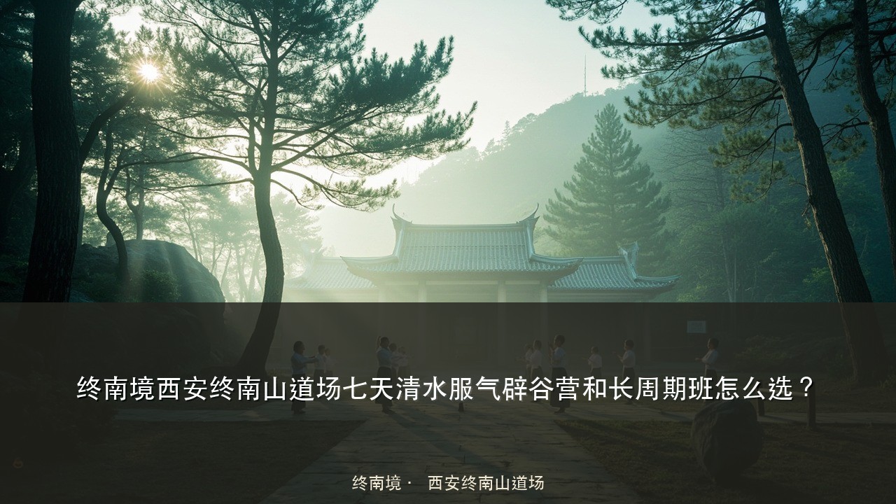 终南境西安终南山道场七天清水服气辟谷营和长周期班怎么选?